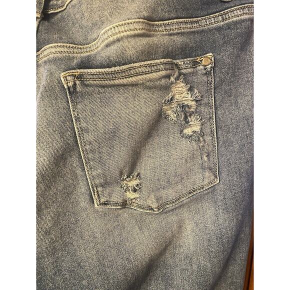 Judy Blue Straight Fit Stretch Womens Plus 20W Distressed Raw Hem Denim Jeans - Picture 7 of 16